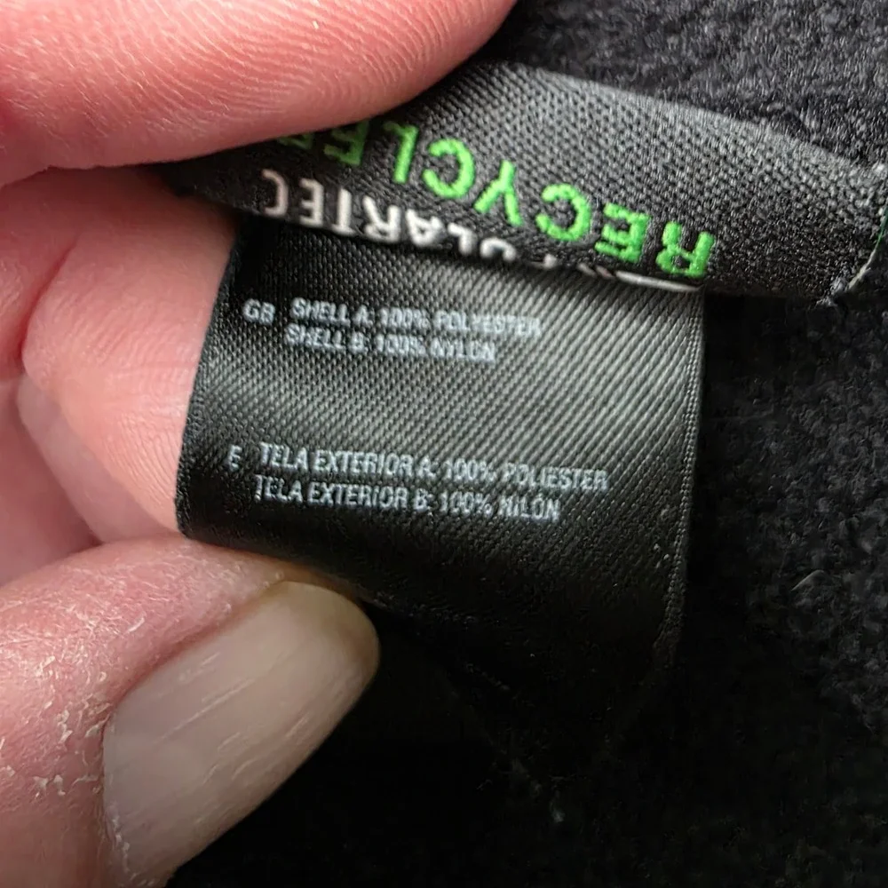 The North‎ Face Denali Jacket Girls XL Black Polartec Fleece Full Zip Youth Coat